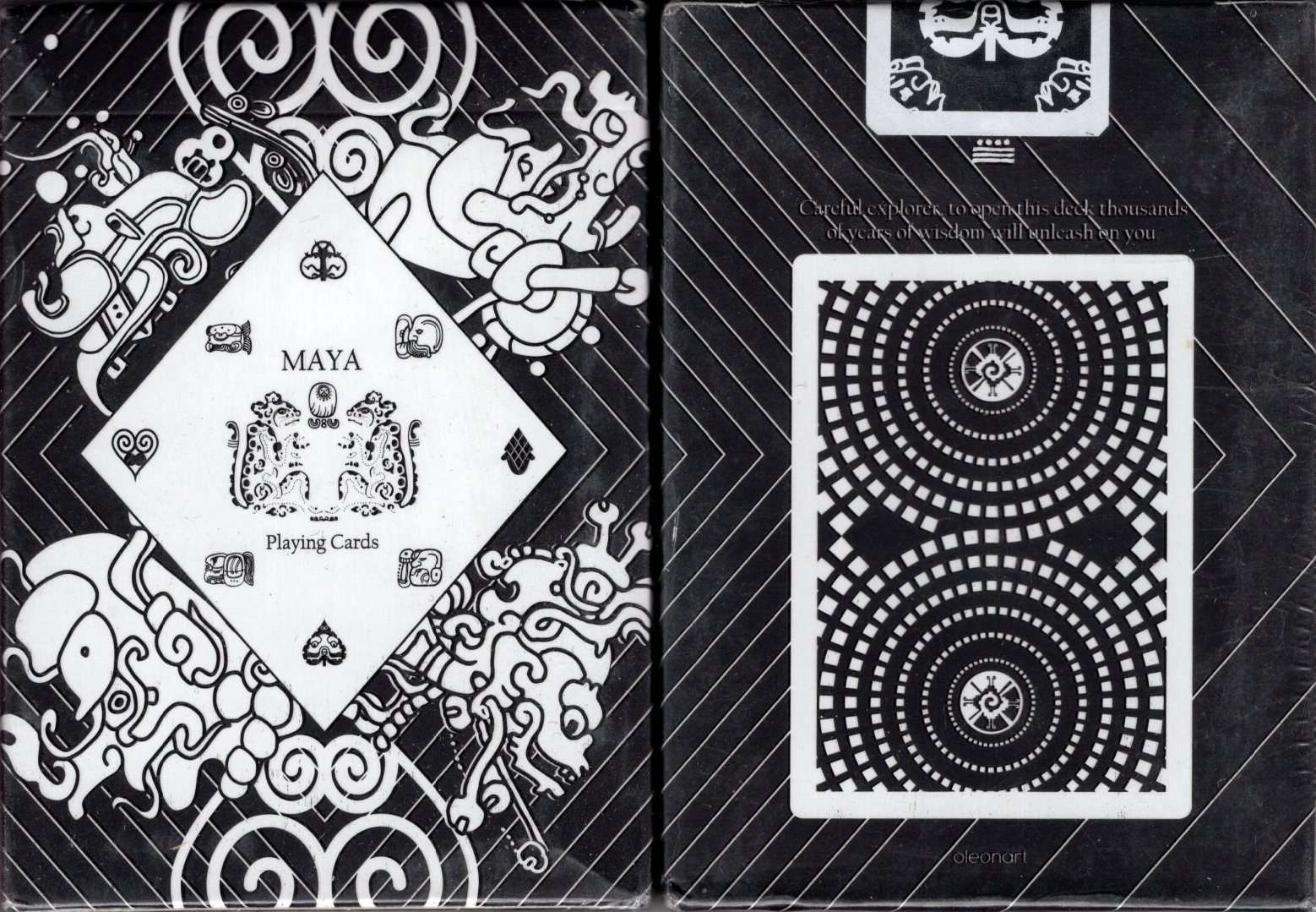 Maya Magic White Playing Cards