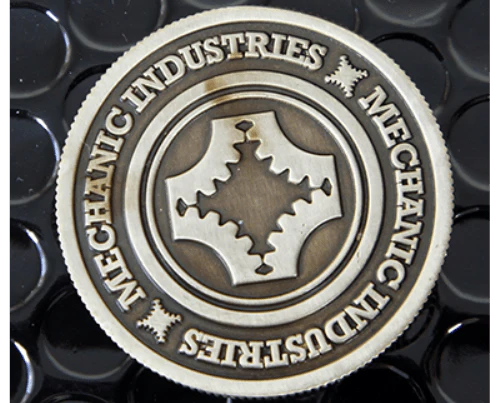 Mechanic Coin Full Dollar Size in Gun Metal Grey by Mechanic Industries
