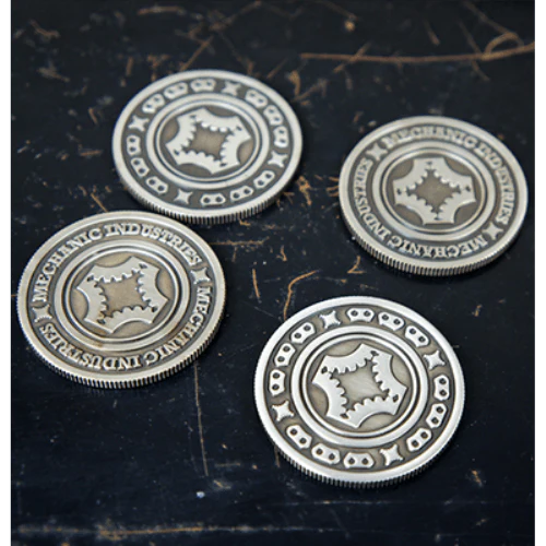 Mechanic Coin Full Dollar Size in Gun Metal Grey by Mechanic Industries