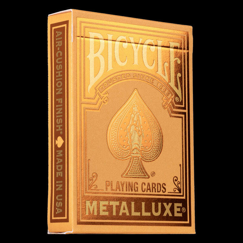 Metalluxe Orange Bicycle Playing Cards