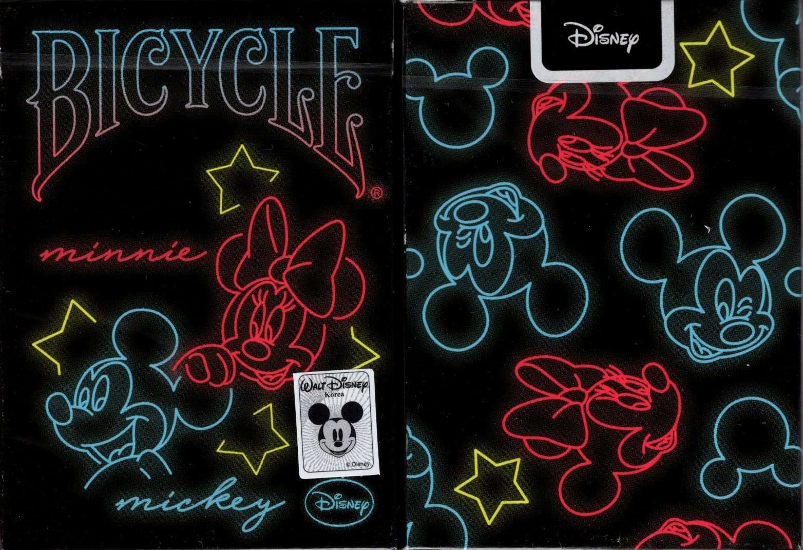 Mickey Mouse Neon Bicycle Playing Cards