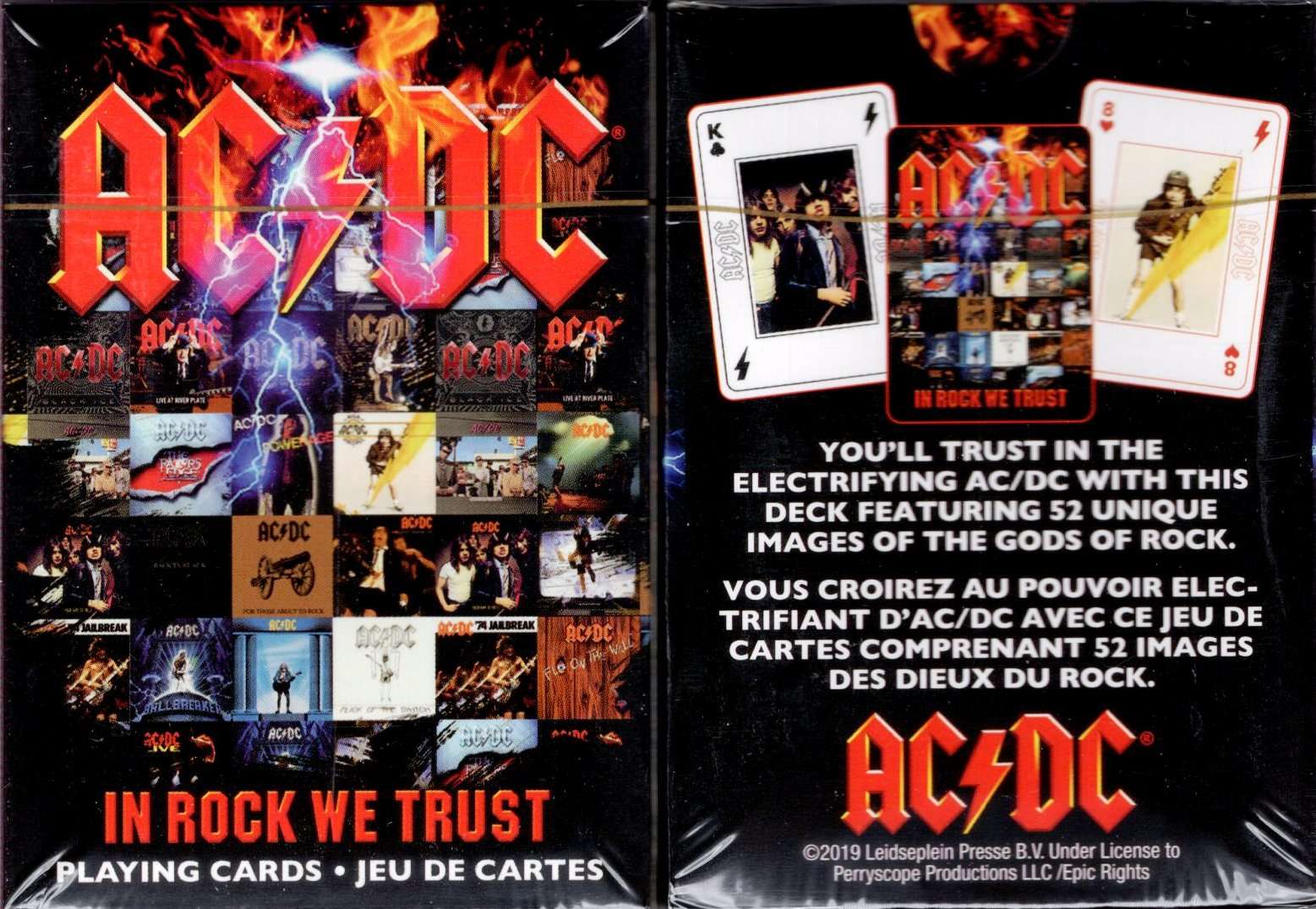 AC/DC In Rock We Trust Playing Cards Aquarius