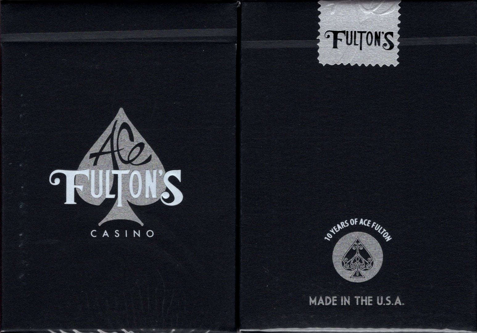 Ace Fulton's Casino Black Playing Cards USPCC