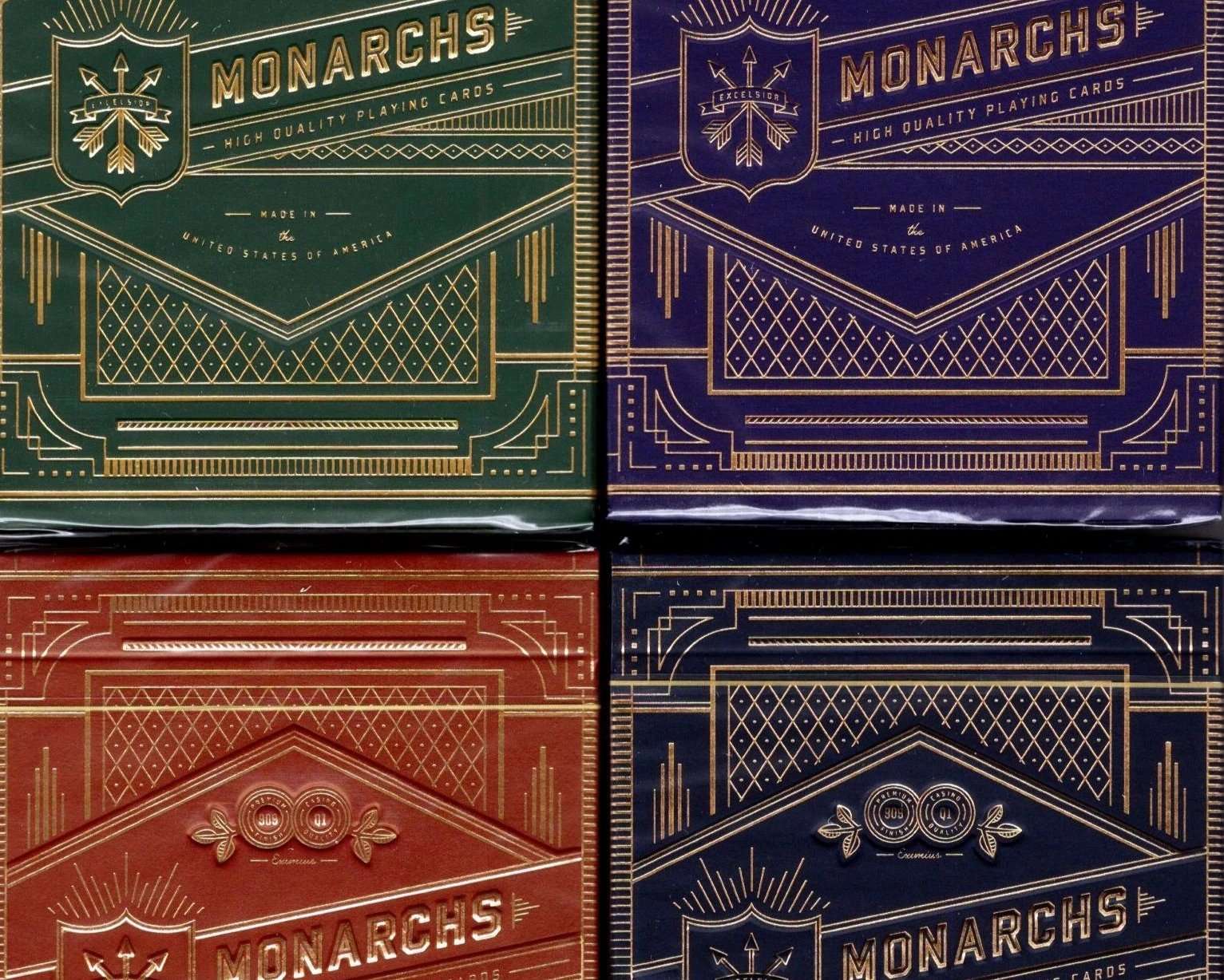 Monarch Playing Cards by Theory11 4 Deck Set - The Ultimate Collection