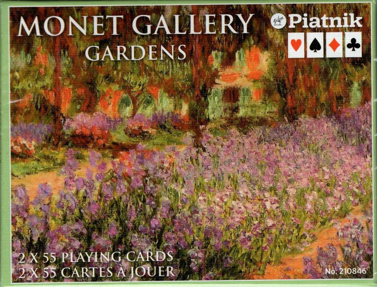 Monet Gardens 2 Deck Set Bridge Size Playing Cards Piatnik