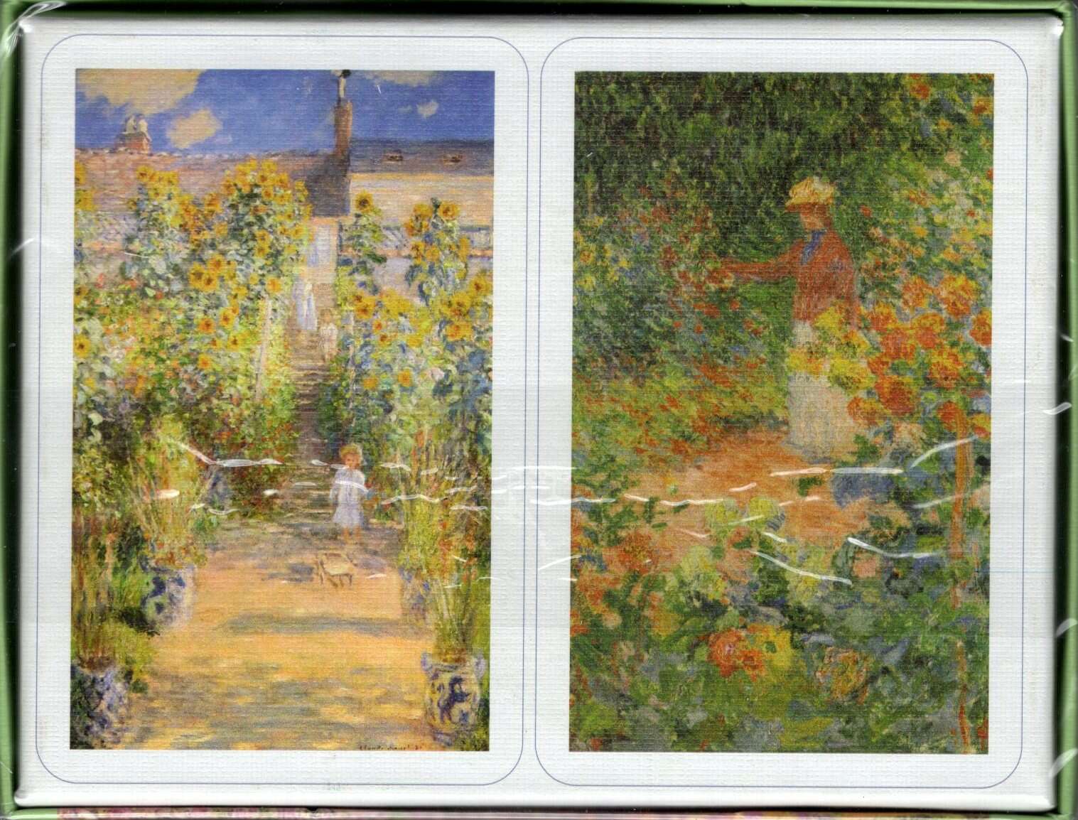 Monet Gardens 2 Deck Set Bridge Size Playing Cards Piatnik