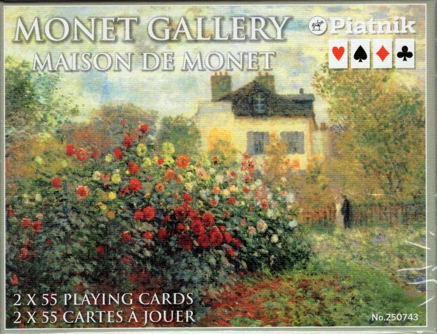 Monet Maison de Monet 2 Deck Set Bridge Size Playing Cards Piatnik