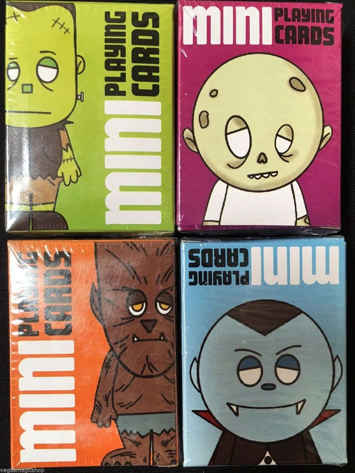 Monster Mini 4 Deck Set Playing Cards Small Size USPCC