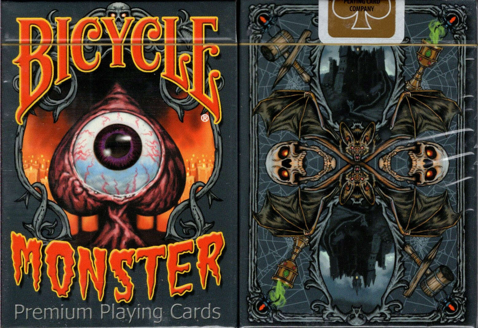 Monster v2 Gilded Bicycle Playing Cards