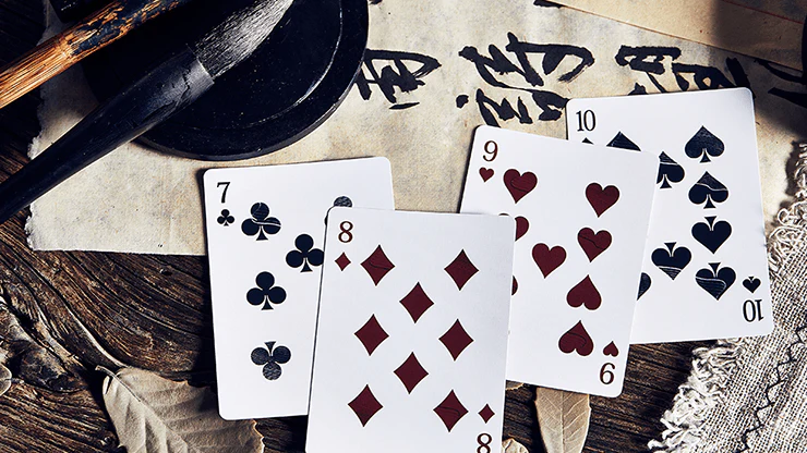 Mountain Wang Yue Black Playing Cards USPCC