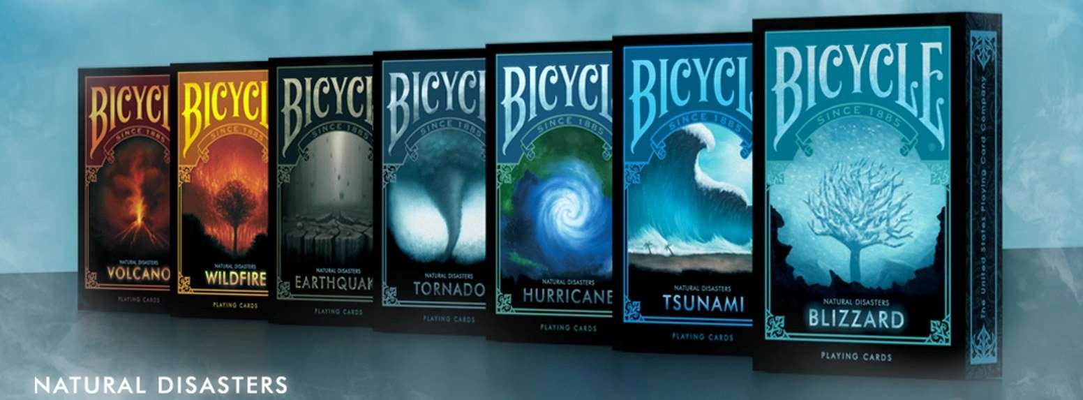 Natural Disaster Series Bicycle Playing Cards 7 Deck Set