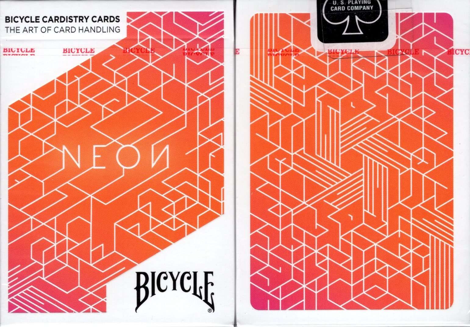 Neon Orange Bump Bicycle Cardistry Cards