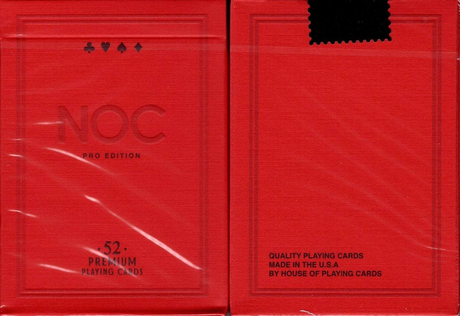 NOC Pro Burgundy Red Marked Playing Cards USPCC