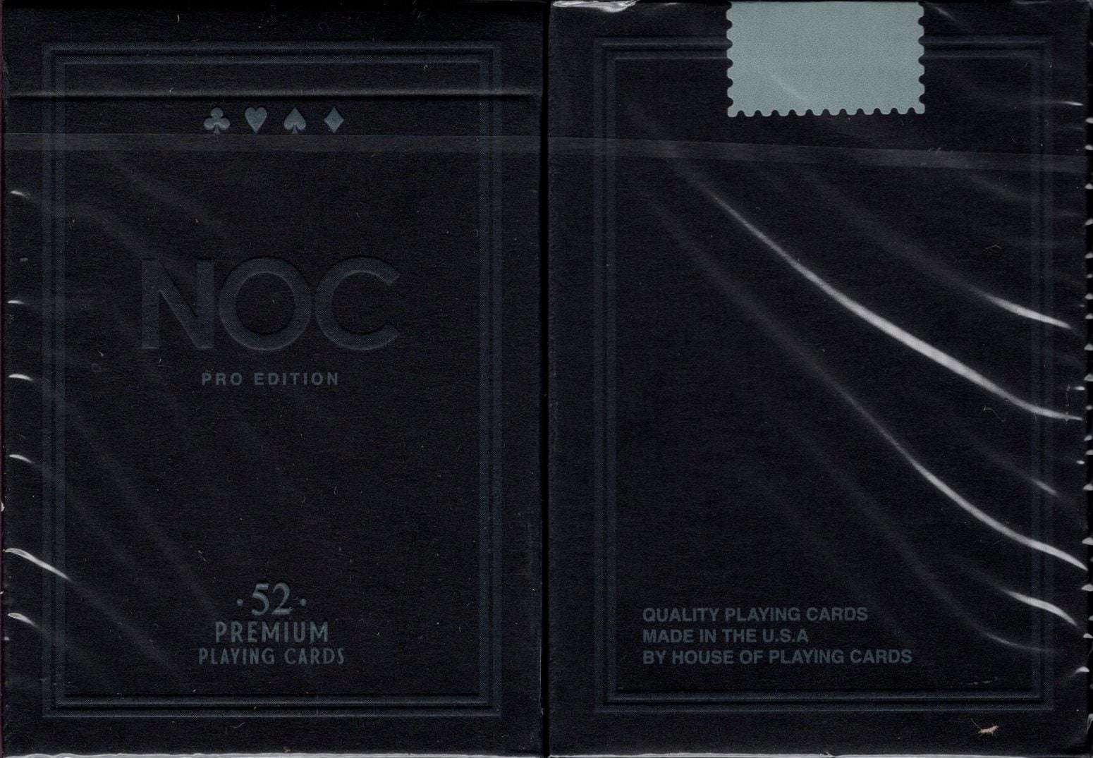 NOC Pro Jet Black Marked Playing Cards USPCC