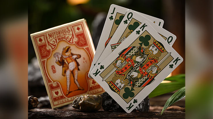 Notorious Gambling Frog Orange Playing Cards by Stockholm17