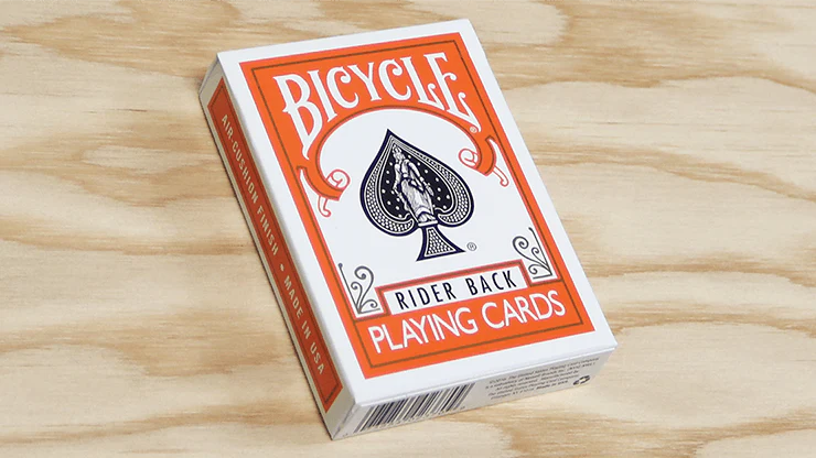 Orange Rider Back Bicycle Playing Cards with Gaff Cards and 1 Joker