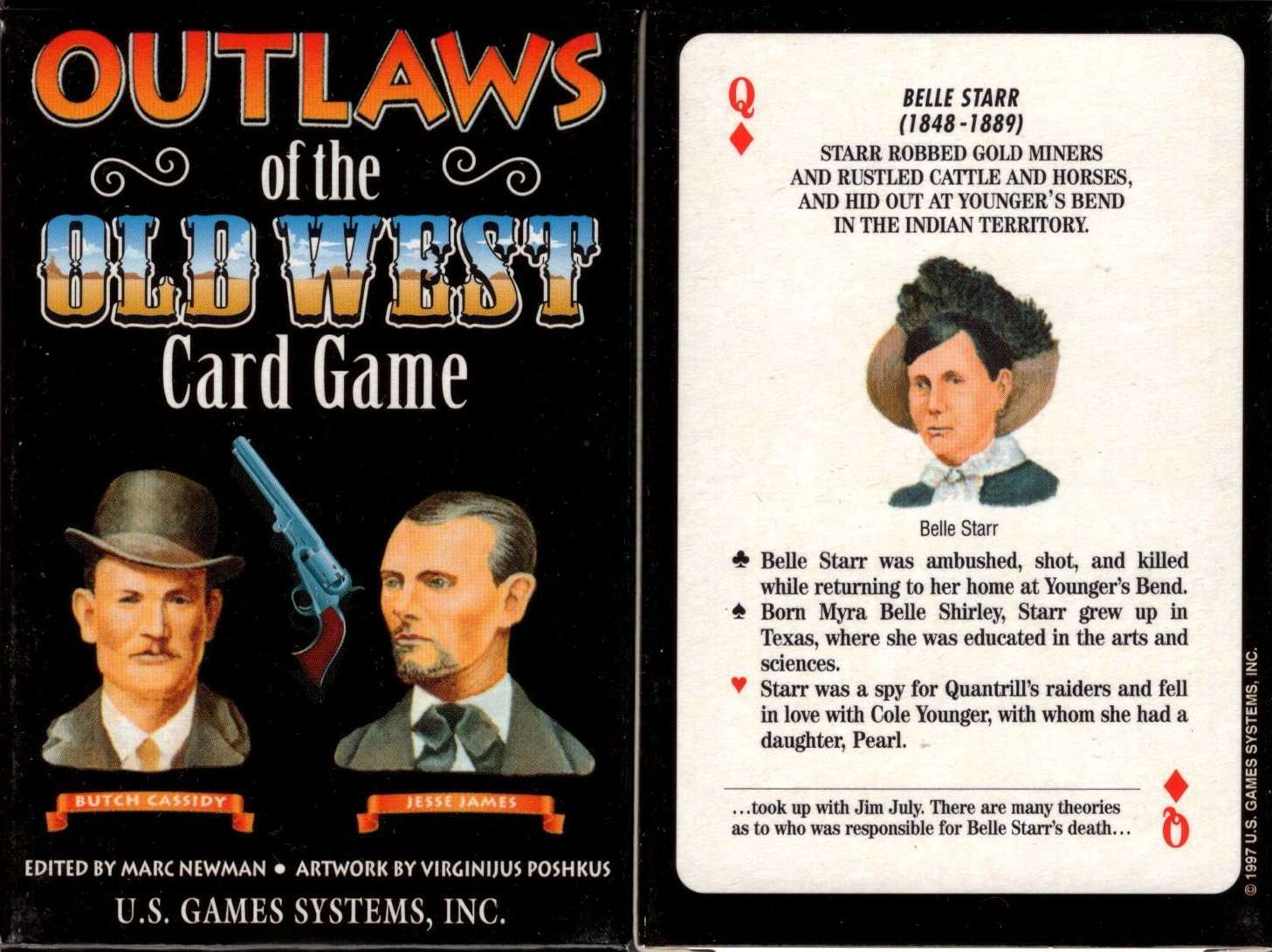 Outlaws of the Old West Playing Cards USGS