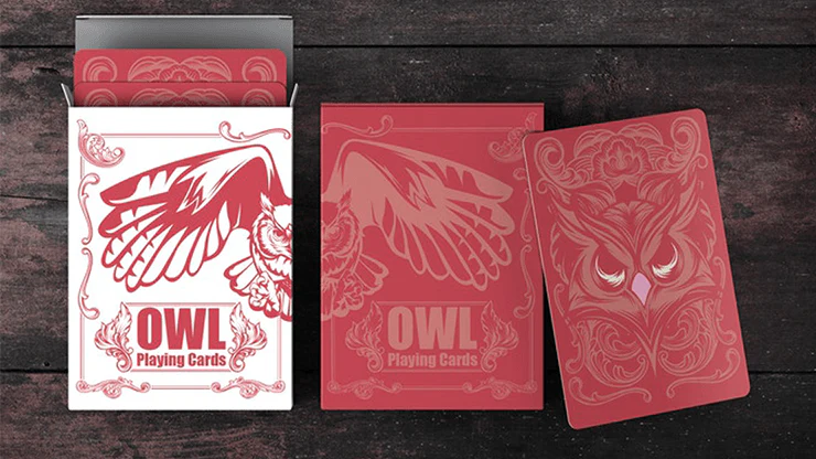 Owl Red Playing Cards HCPC