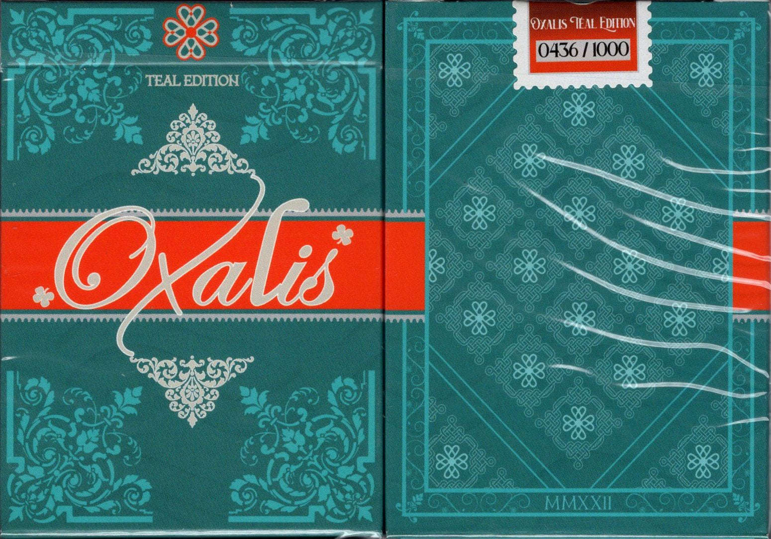 Oxalis Teal Playing Cards USPCC