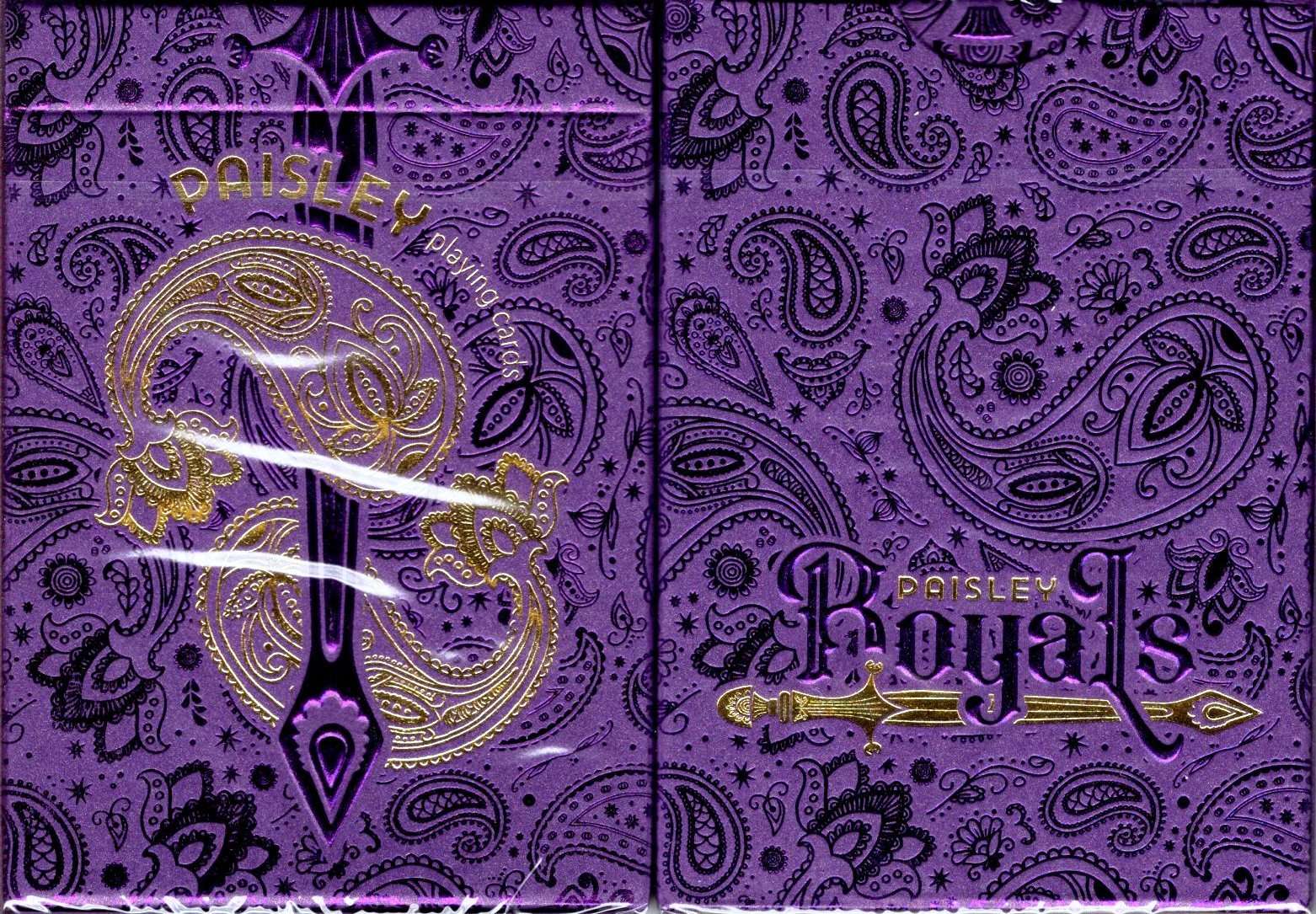 Paisley Royals Purple Collectors Playing Cards USPCC