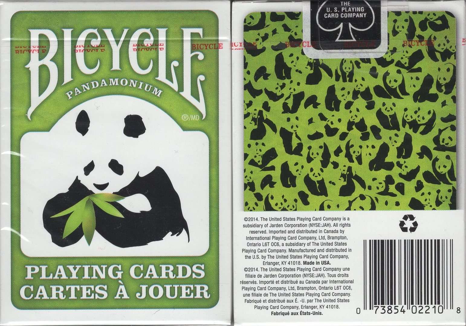 Pandamonium Green Bicycle Playing Cards