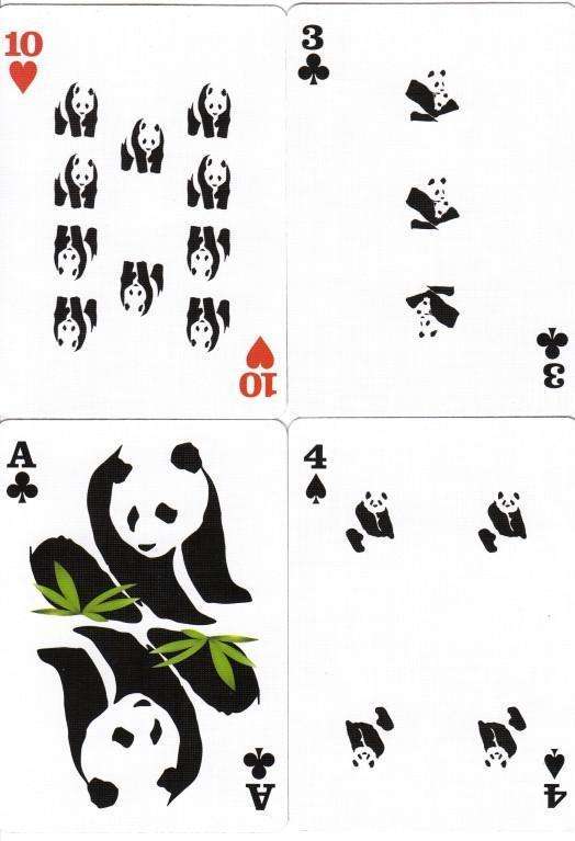 Pandamonium Green Bicycle Playing Cards
