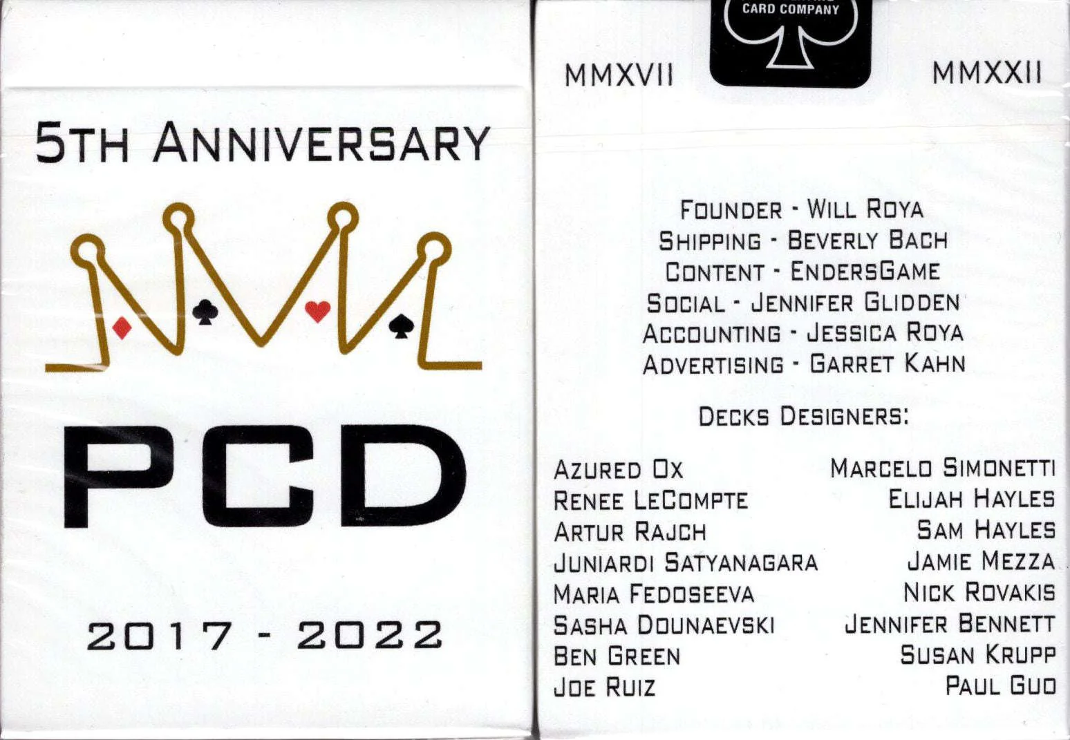 PCD 5th Anniversary Playing Cards USPCC