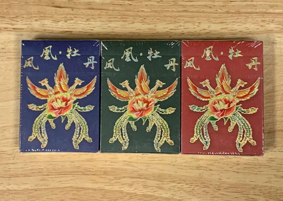 Phoenix and Peony Playing Cards