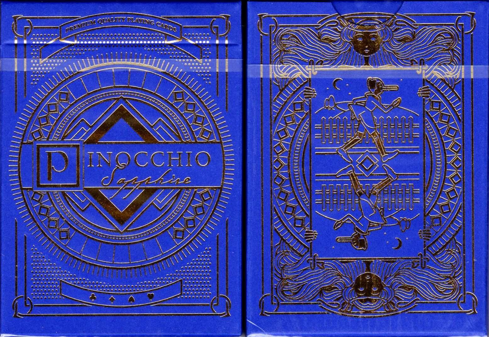 Pinocchio Sapphire Blue Playing Cards USPCC