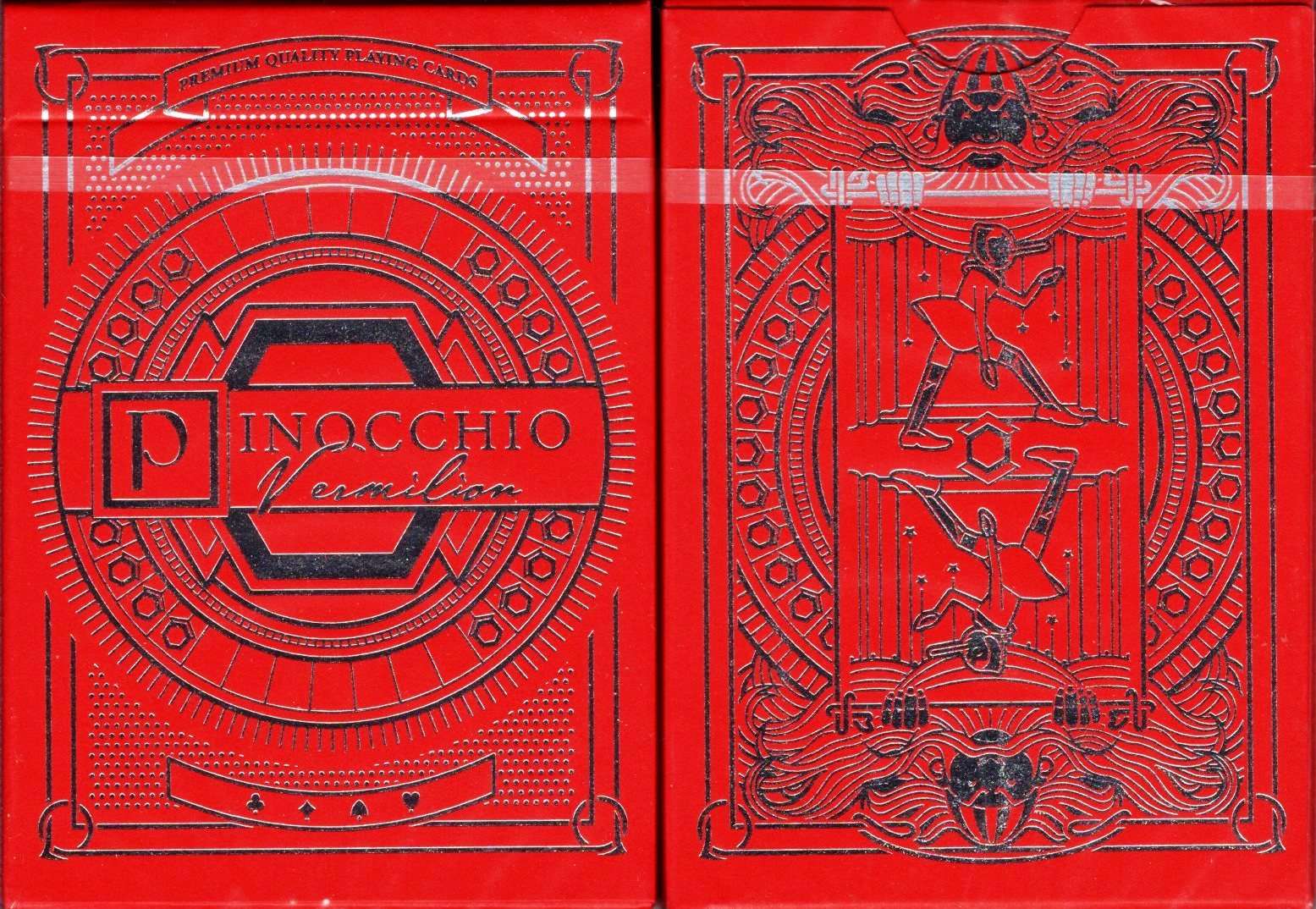 Pinocchio Vermilion Red Playing Cards USPCC