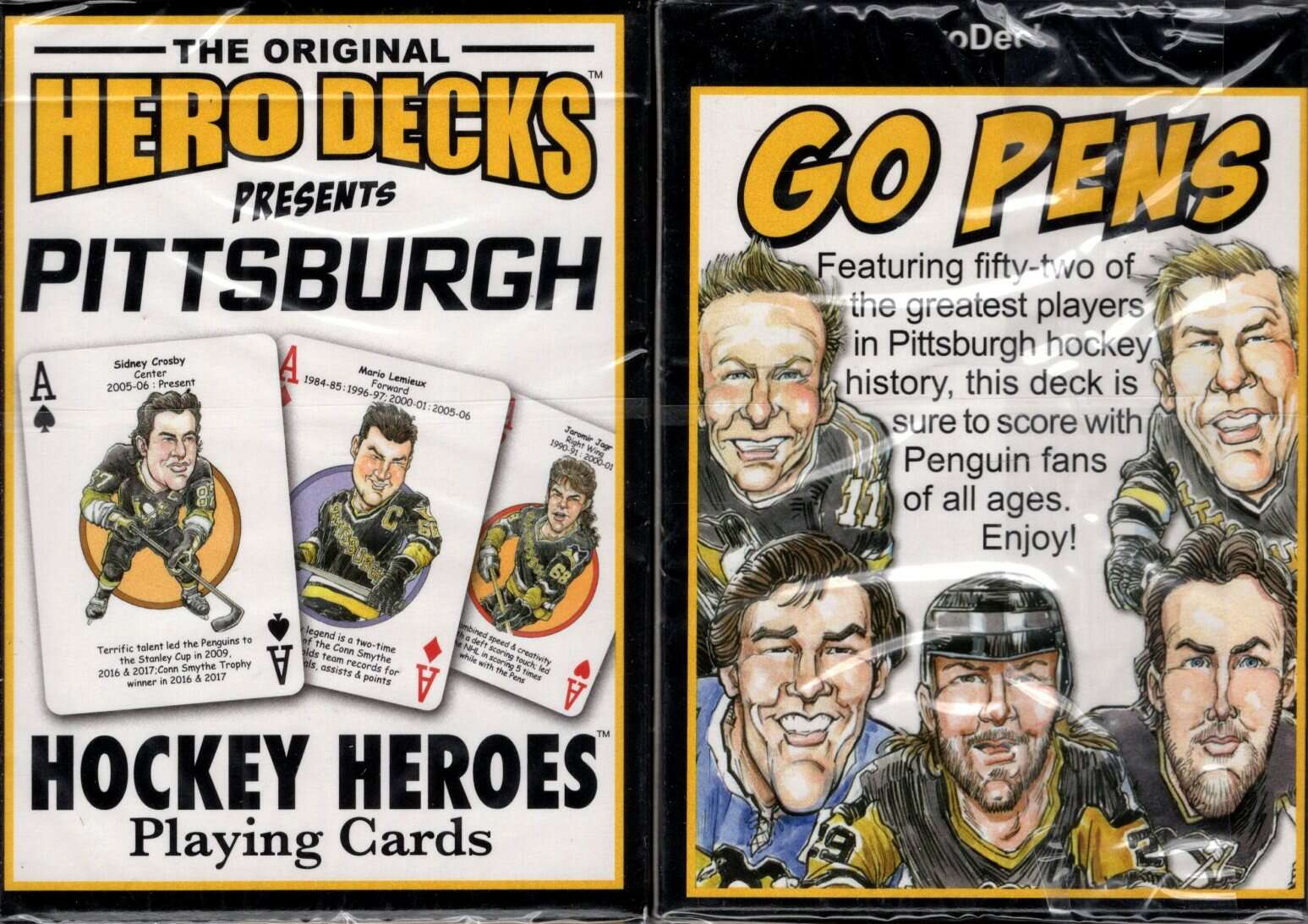 Pittsburgh Hockey Heroes Playing Cards