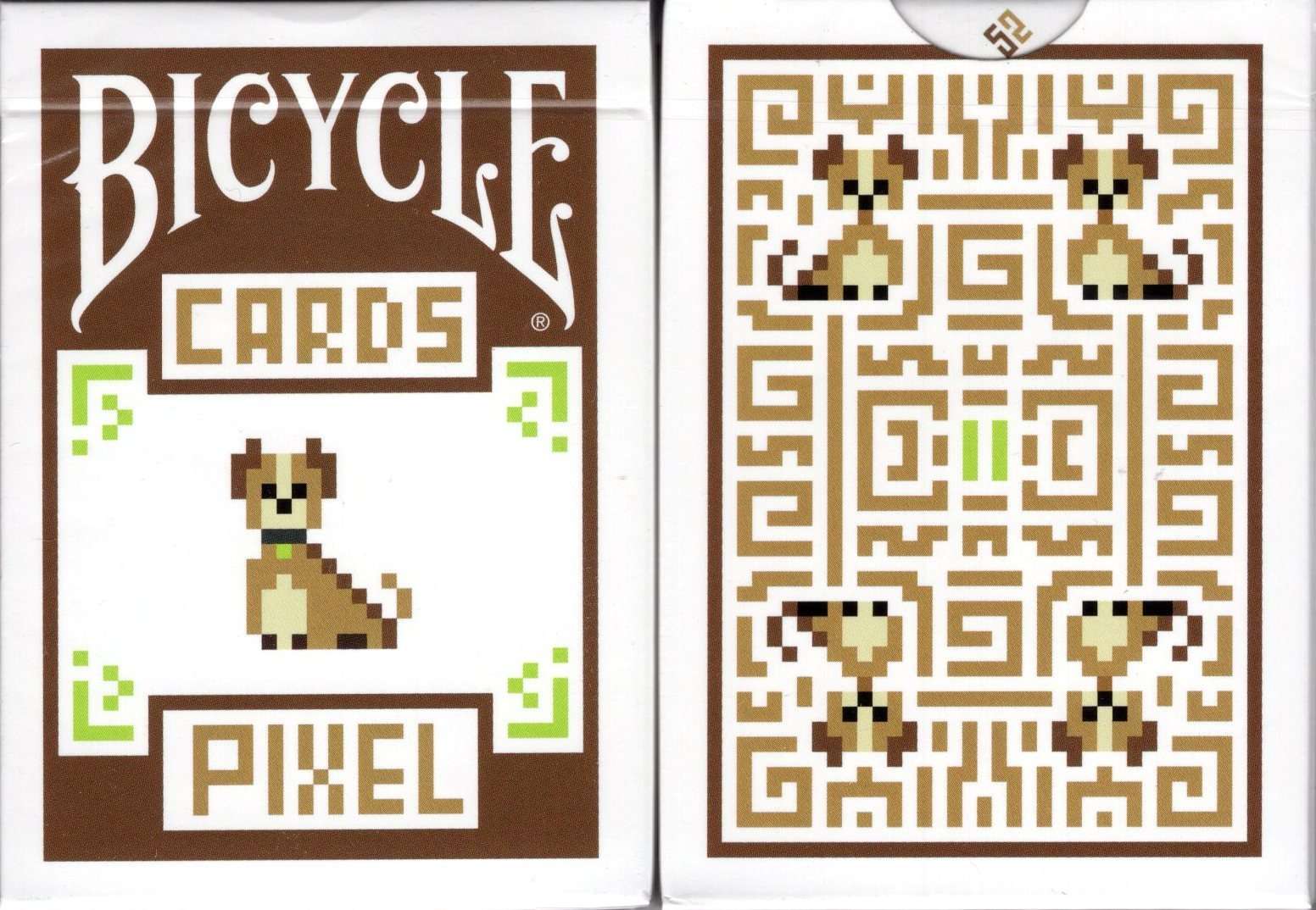 Pixel Dog Bicycle Playing Cards