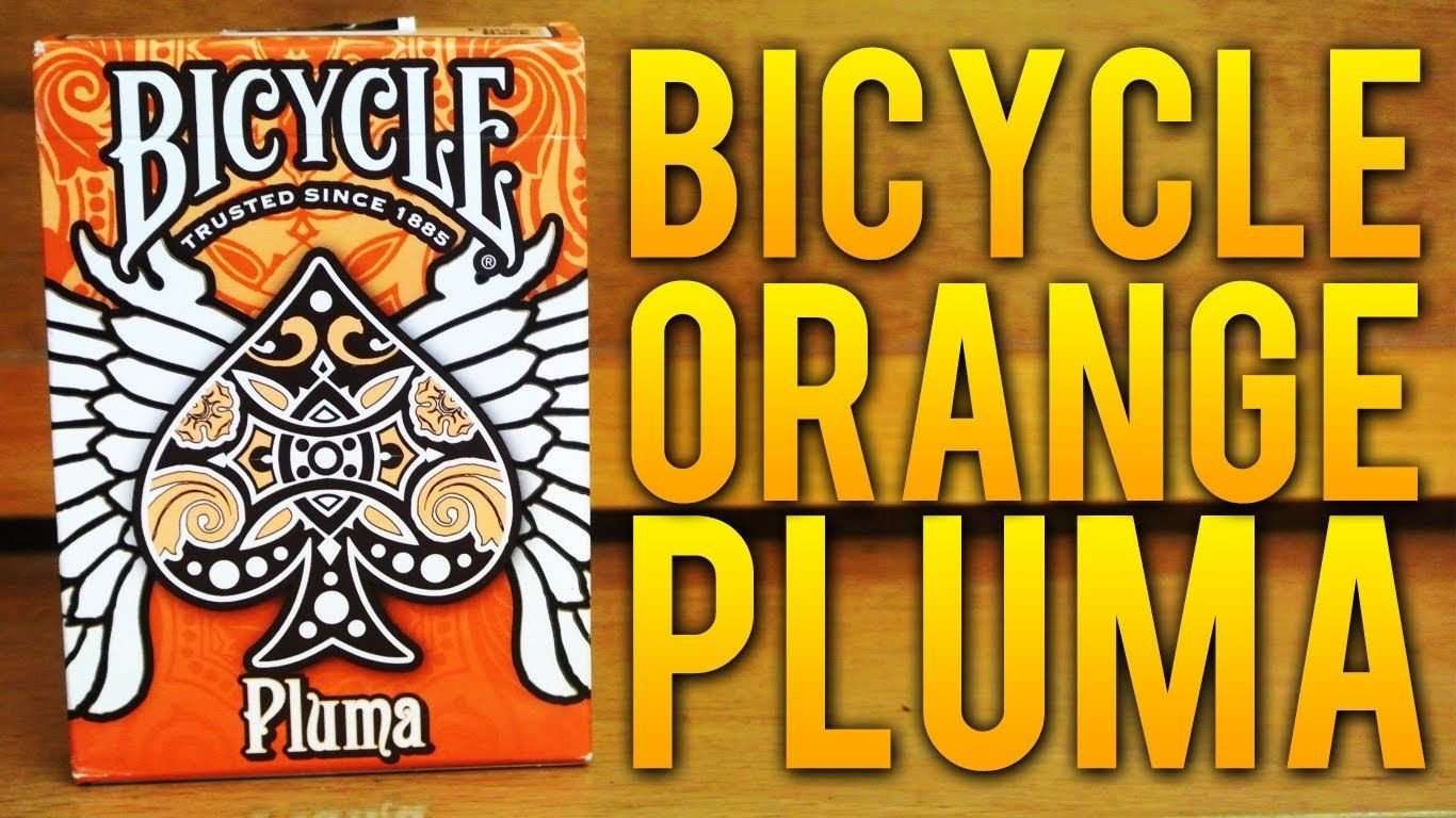 Pluma Orange Bicycle Playing Cards Deck