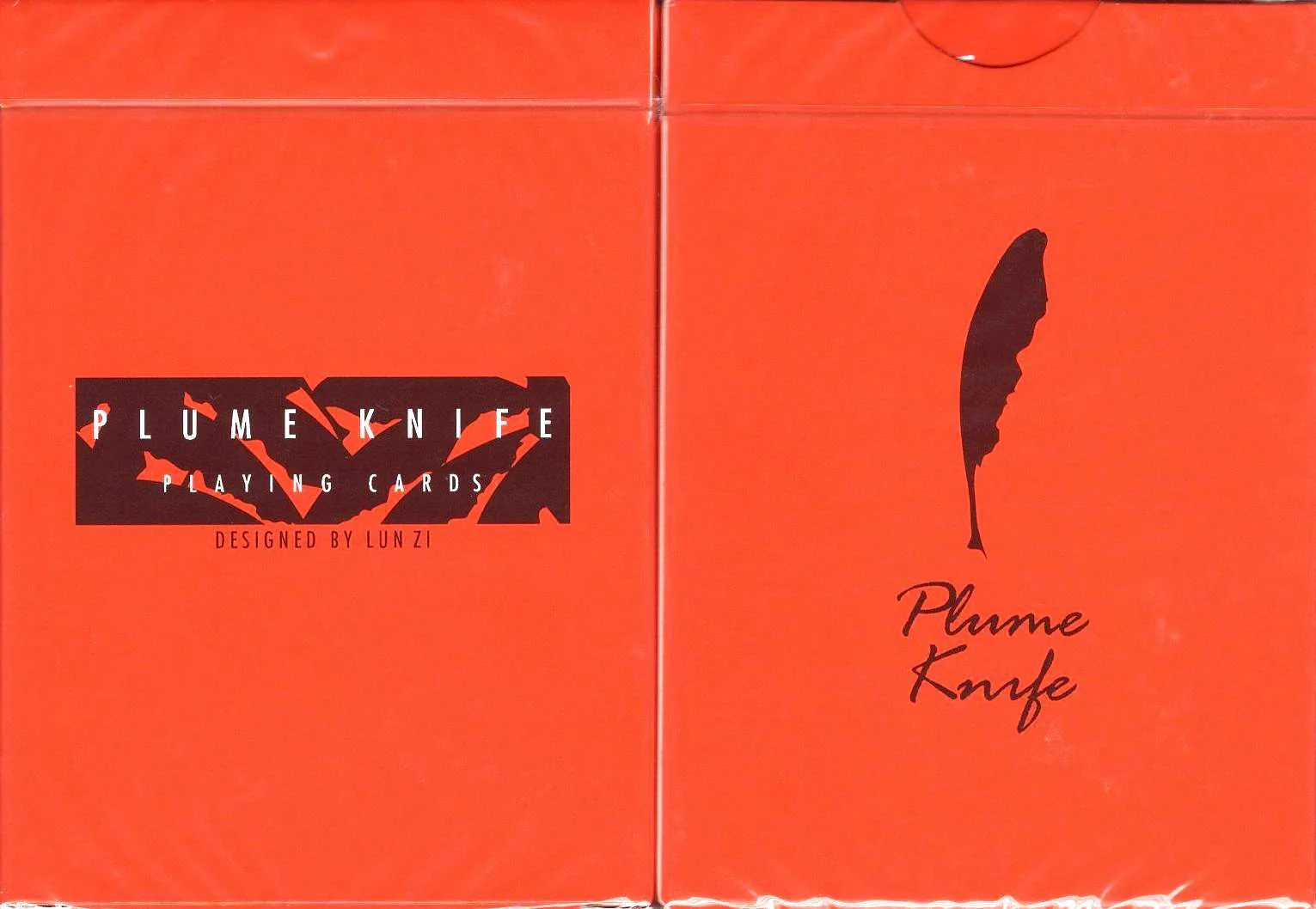 Plume Knife Red Playing Cards
