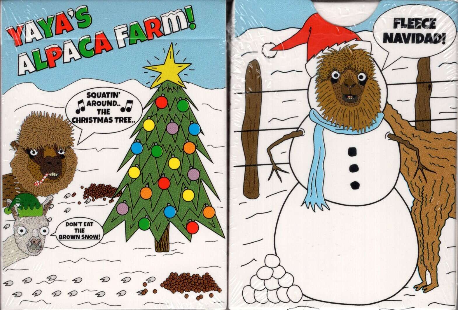 Alpaca Christmas Playing Cards MPC
