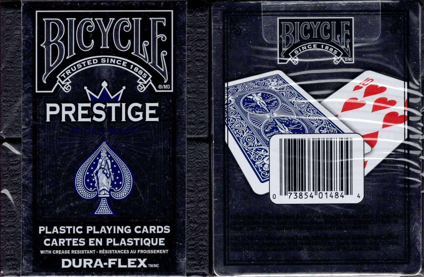 Prestige Plastic Blue Bicycle Playing Cards