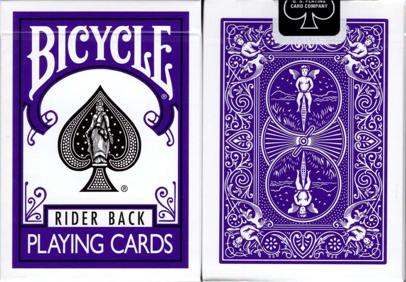 Purple Rider Back Bicycle Playing Cards with Gaff Cards and 1 Joker