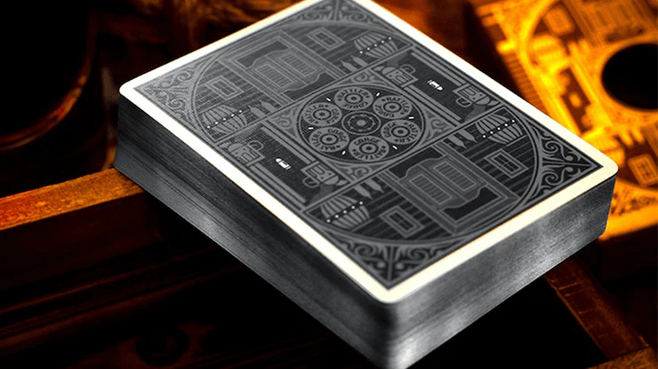 Rattler Gorge Noir Gilded Playing Cards Cartamundi