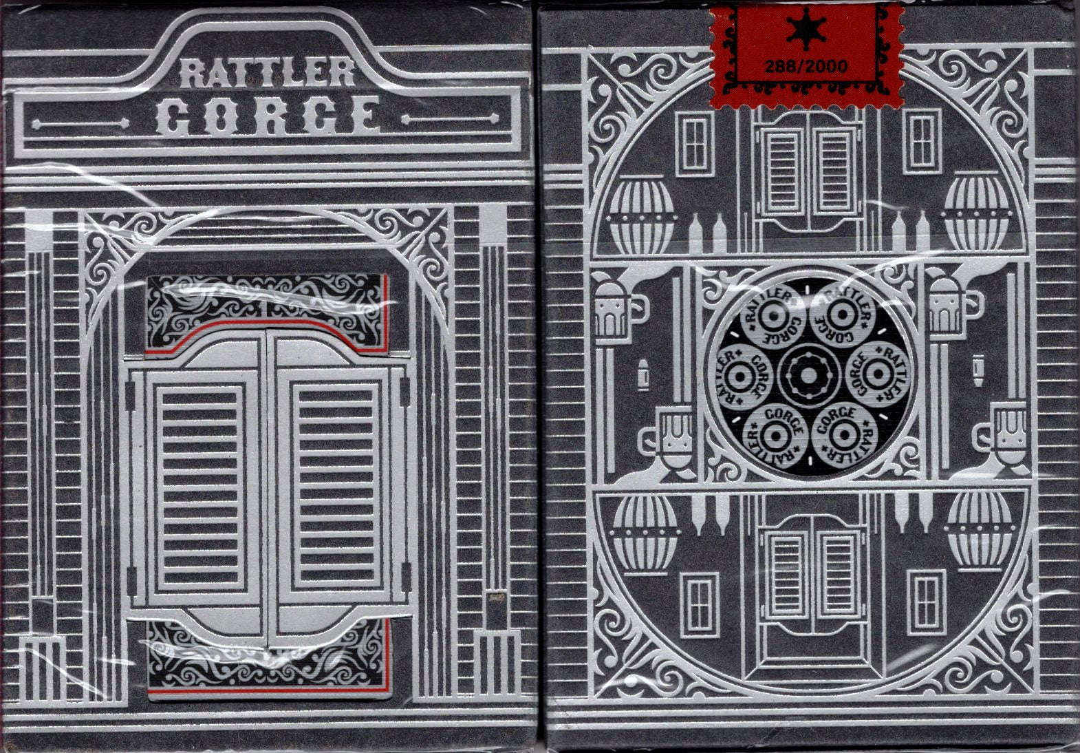 Rattler Gorge Noir Playing Cards Cartamundi