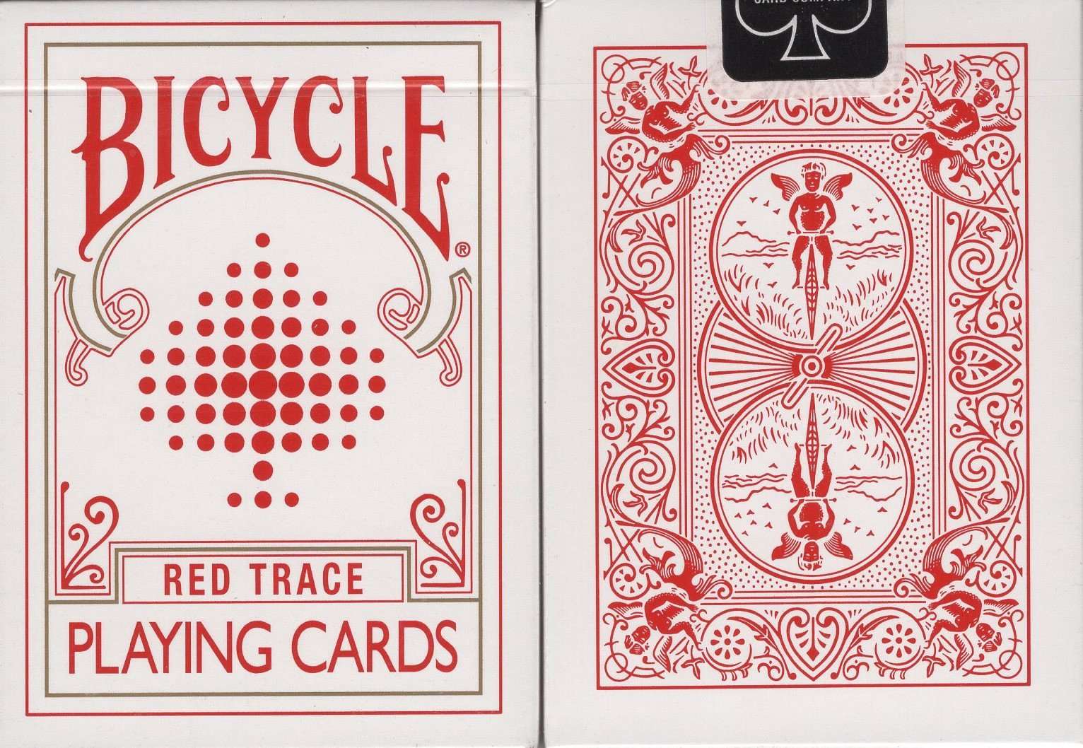 Red Trace Bicycle Playing Cards