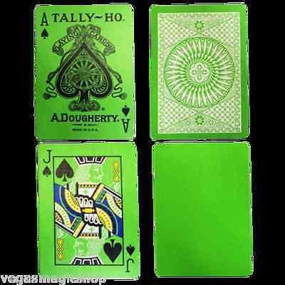 Reverse Circle Green Back Tally-Ho Playing Cards Deck