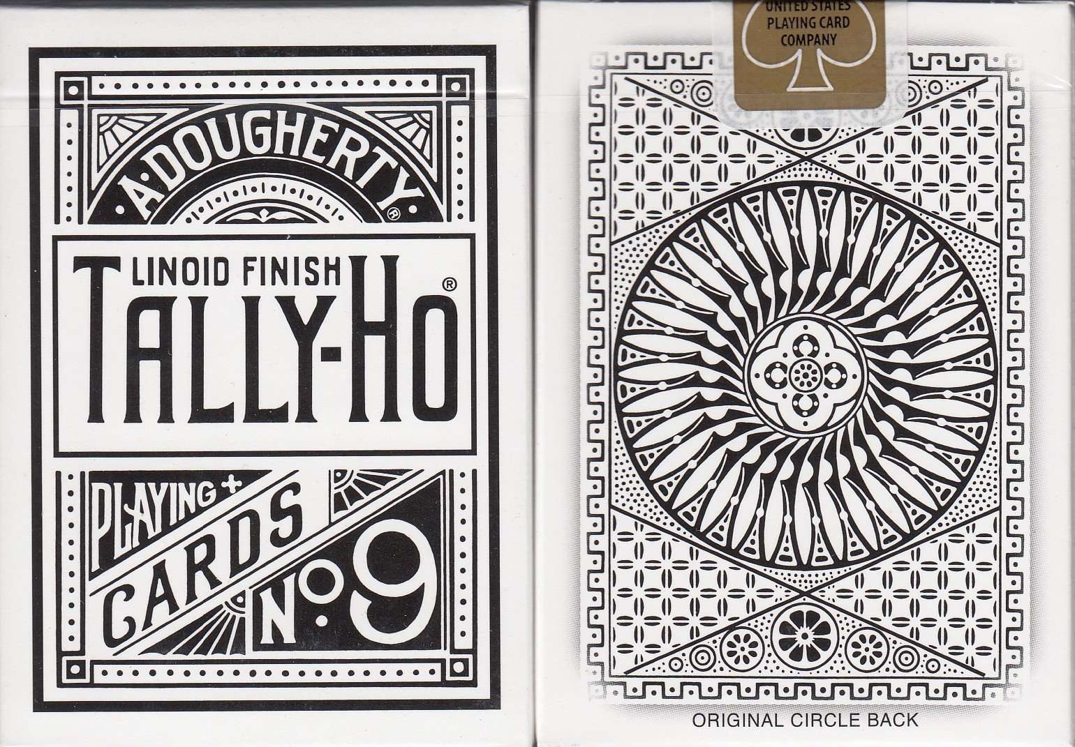 Reverse Circle White Tally-Ho Playing Cards