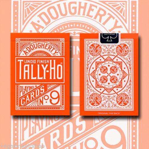 Reverse Fan Orange Back Tally-Ho Playing Cards Deck