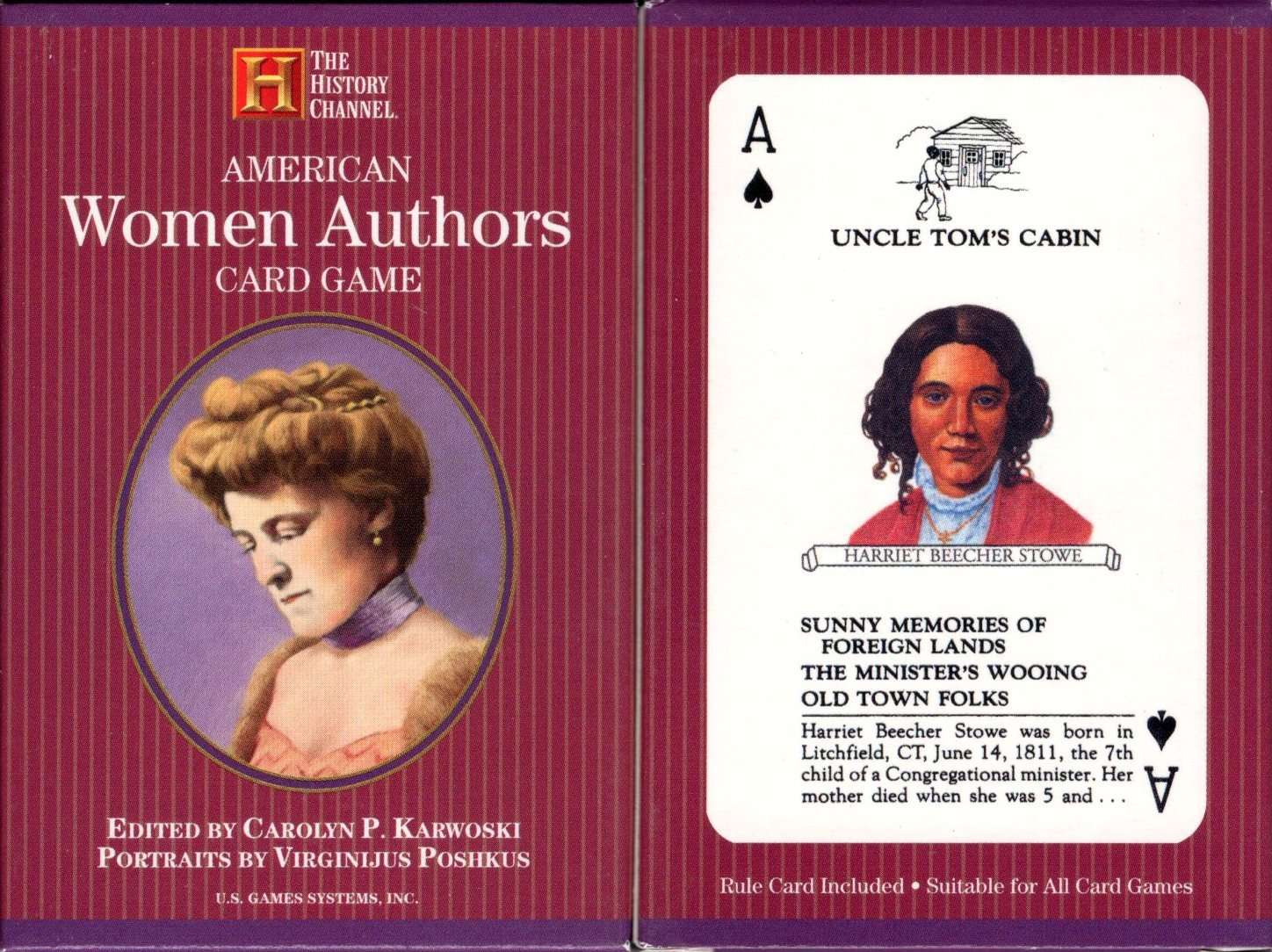 American Women Authors Playing Cards USGS