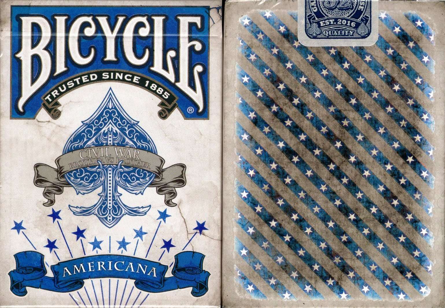 Americana Civil War Bicycle Playing Cards