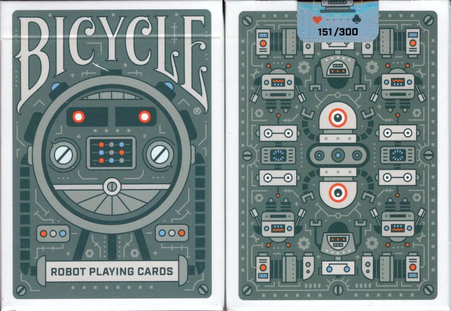 Robot Gilded Bicycle Playing Cards