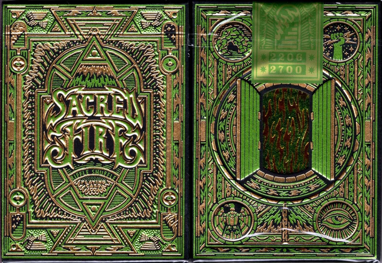 Sacred Fire Emerald Playing Cards TPCC
