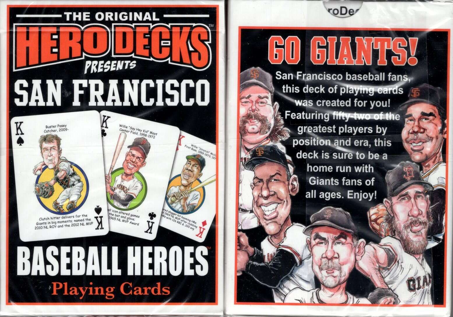 San Francisco Baseball Heroes Playing Cards