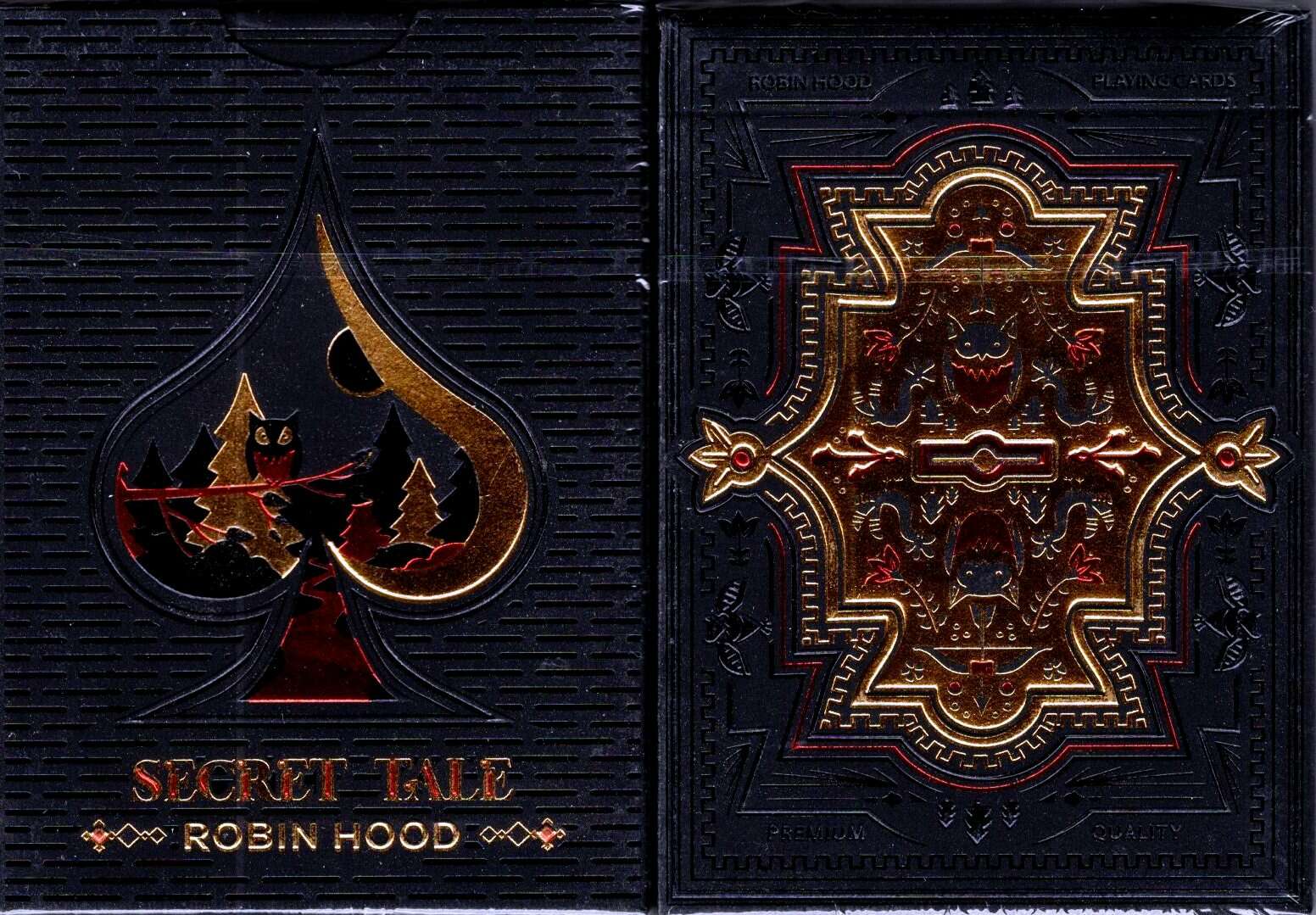 Secret Tale of Robin Hood Black Owl Playing Cards WJPC