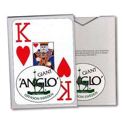 Anglo Giant Red Playing Cards 3.5" x 5" Size Deck
